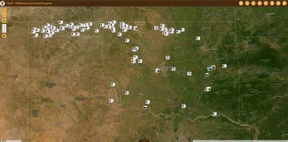 A screenshot of the OLAP interactive map. 